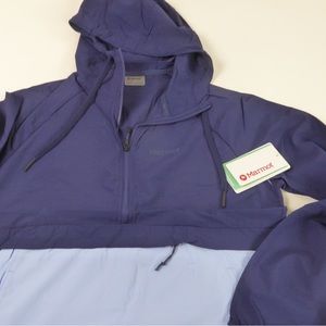 Marmot Womens Campana Anorak Hooded Lightweight Jacket Pullover Packable NWT